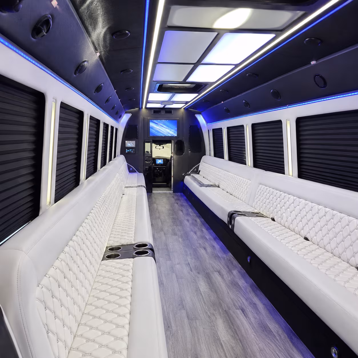 fargo corporate retreat shuttle bus rentals